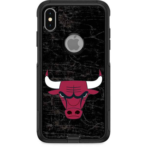 NBA Chicago Bulls Black Distressed Otterbox Commuter iPhone Skin