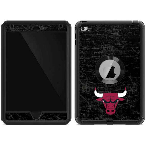NBA Chicago Bulls Black Distressed Otterbox Defender iPad Skin
