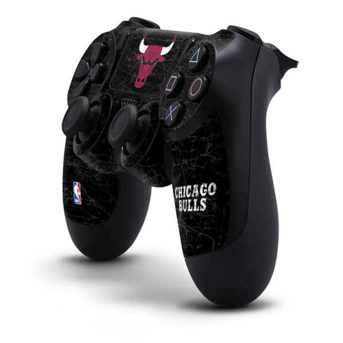 NBA Chicago Bulls Black Distressed PS4 Controller Skin