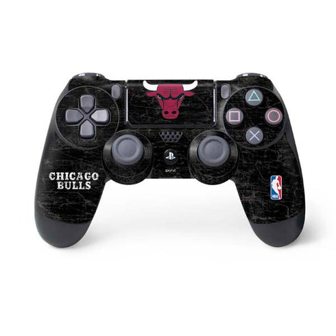 NBA Chicago Bulls Black Distressed PS4 Controller Skin