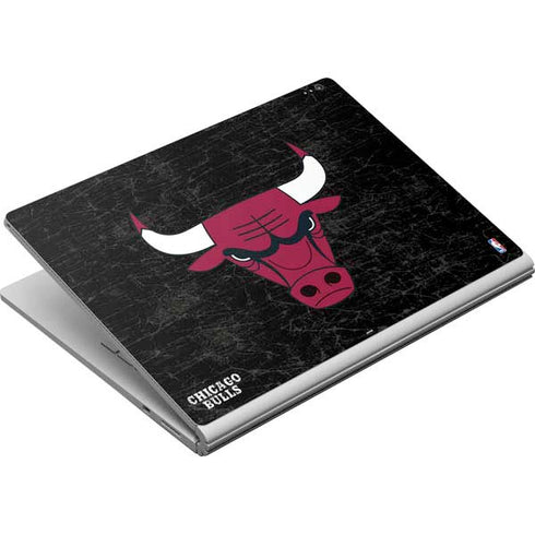 NBA Chicago Bulls Black Distressed Surface Book Skin