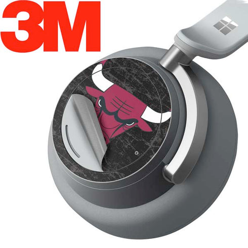 NBA Chicago Bulls Black Distressed Surface Headphones Skin