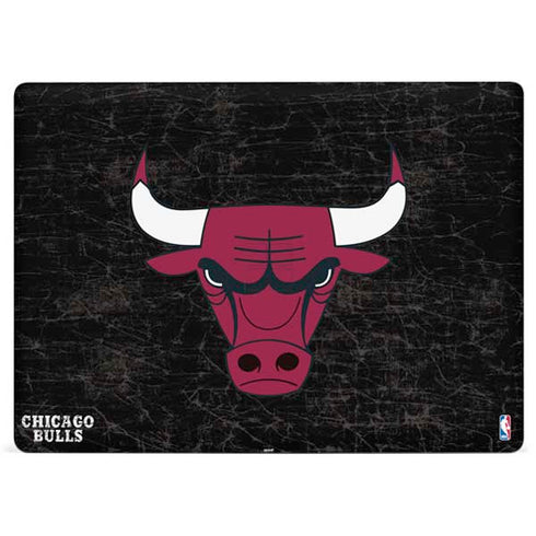 NBA Chicago Bulls Black Distressed Surface Laptop 2 Skin