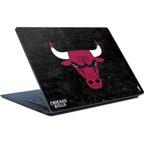 NBA Chicago Bulls Black Distressed Surface Laptop Skin