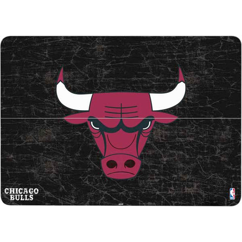 NBA Chicago Bulls Black Distressed Surface Laptop Studio Skin
