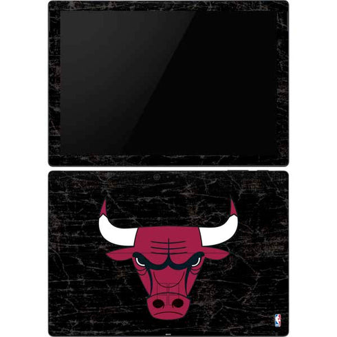NBA Chicago Bulls Black Distressed Surface Pro 6 Skin