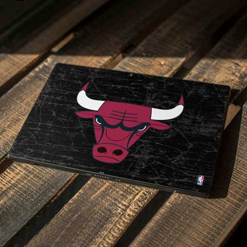 NBA Chicago Bulls Black Distressed Surface Pro 6 Skin