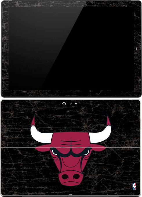 NBA Chicago Bulls Black Distressed Surface Pro (2017) Skin
