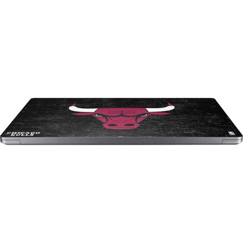 NBA Chicago Bulls Black Distressed Universal Laptop 12in (9.8 x 6.8in) Skin