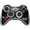 NBA Chicago Bulls Black Distressed Xbox 360 Wireless Controller Skin