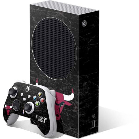 NBA Chicago Bulls Black Distressed Xbox Series S Skins