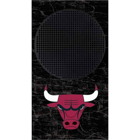 NBA Chicago Bulls Black Distressed Xbox Series S Console Skin