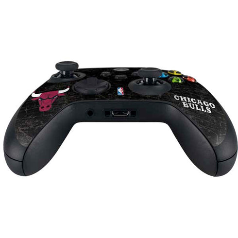 NBA Chicago Bulls Black Distressed Xbox Series X Controller Skin