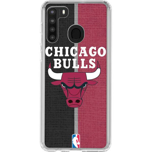 NBA Chicago Bulls Canvas Galaxy A21 Clear Case