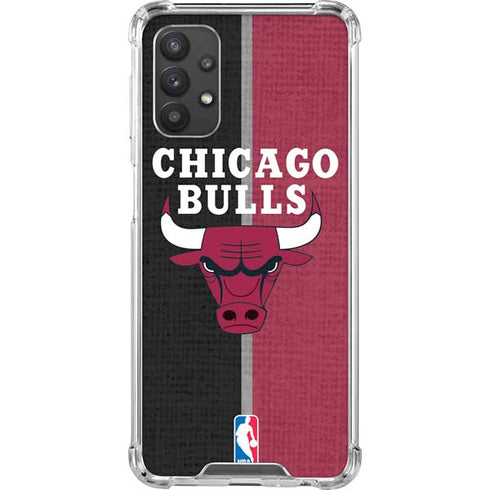 NBA Chicago Bulls Canvas Galaxy A32 5G Clear Case