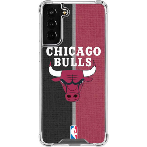 NBA Chicago Bulls Canvas Galaxy S21 FE Clear Case