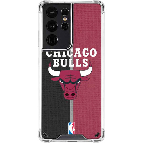 NBA Chicago Bulls Canvas Galaxy S21 Ultra 5G Clear Case