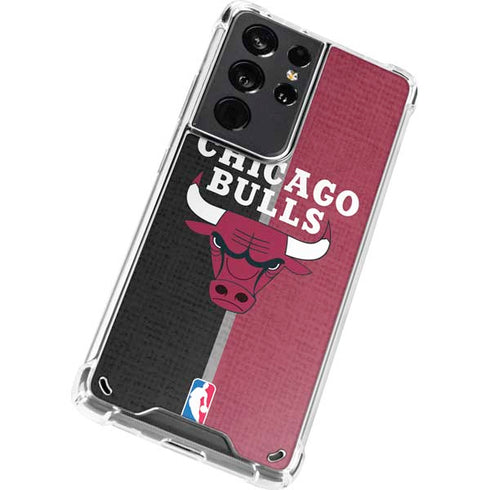 NBA Chicago Bulls Canvas Galaxy S21 Ultra 5G Clear Case