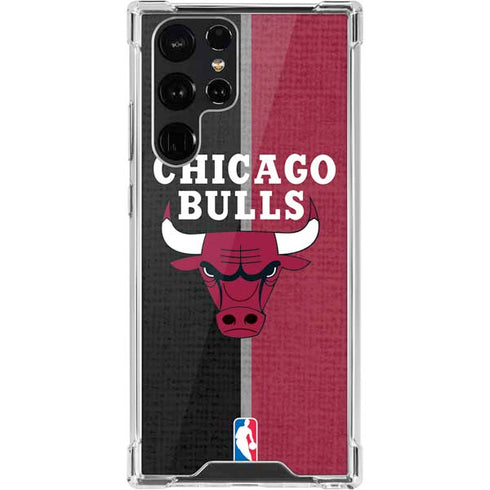 NBA Chicago Bulls Canvas Galaxy S22 Ultra Clear Case