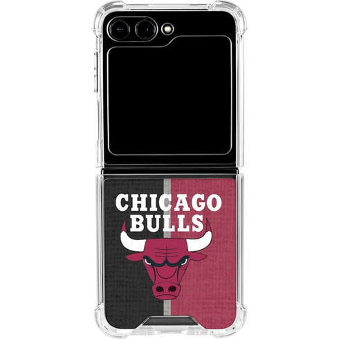 NBA Chicago Bulls Canvas Galaxy Z Flip5 5G Clear Case
