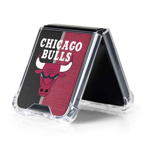 NBA Chicago Bulls Canvas Galaxy Z Flip5 5G Clear Case