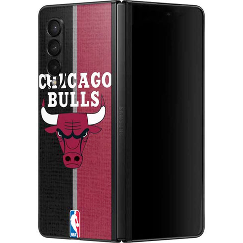 NBA Chicago Bulls Canvas Galaxy Z Fold3 5G Skin