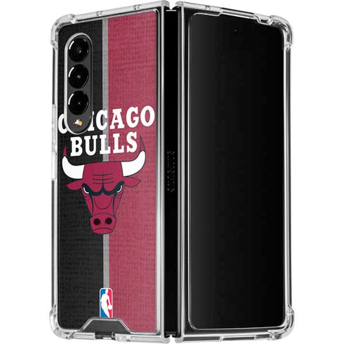 NBA Chicago Bulls Canvas Galaxy Z Fold4 5G Clear Case