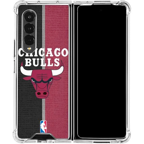 NBA Chicago Bulls Canvas Galaxy Z Fold4 5G Clear Case
