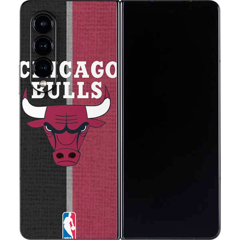 NBA Chicago Bulls Canvas Galaxy Z Fold4 5G Skin