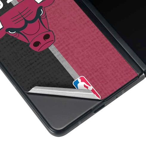 NBA Chicago Bulls Canvas Galaxy Z Fold4 5G Skin