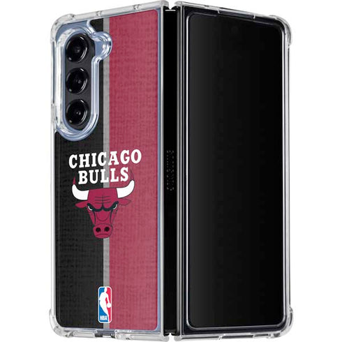NBA Chicago Bulls Canvas Galaxy Z Fold5 5G Clear Case