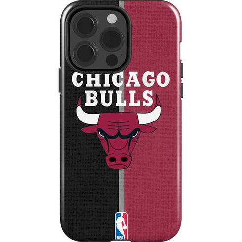 NBA Chicago Bulls Canvas iPhone 15 Pro Impact Case