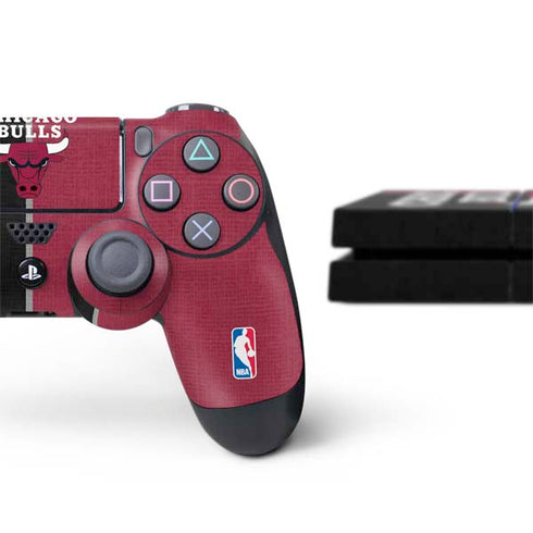 NBA Chicago Bulls Canvas PS4 Console and Controller Bundle Skin
