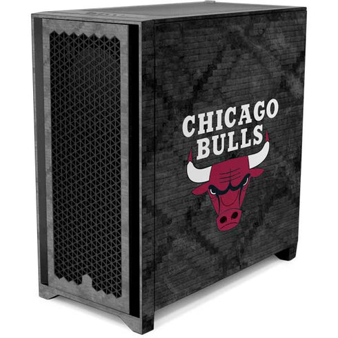 NBA Chicago Bulls Dark Rust Corsair 4000D Tempered Glass Mid-Tower ATX Case Skin