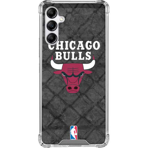 NBA Chicago Bulls Dark Rust Galaxy A14 5G Clear Case