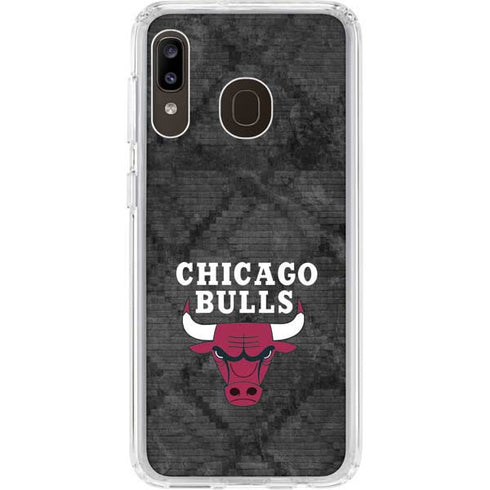NBA Chicago Bulls Dark Rust Galaxy A20 Clear Case