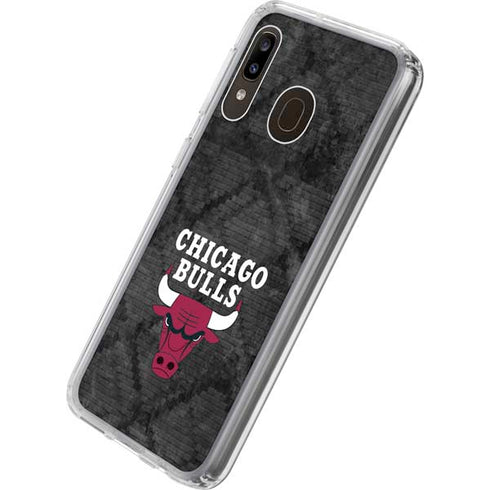 NBA Chicago Bulls Dark Rust Galaxy A20 Clear Case