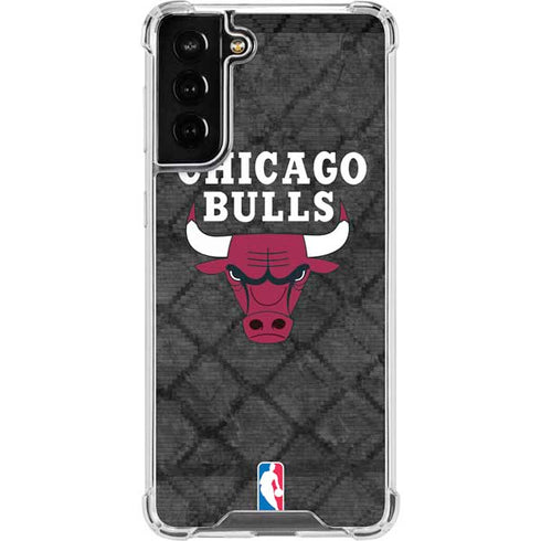 NBA Chicago Bulls Dark Rust Galaxy S21 FE Clear Case