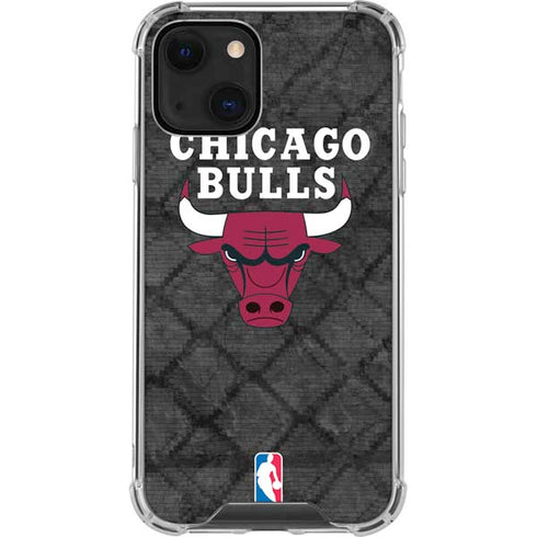 NBA Chicago Bulls Dark Rust iPhone 13 Mini Clear Case