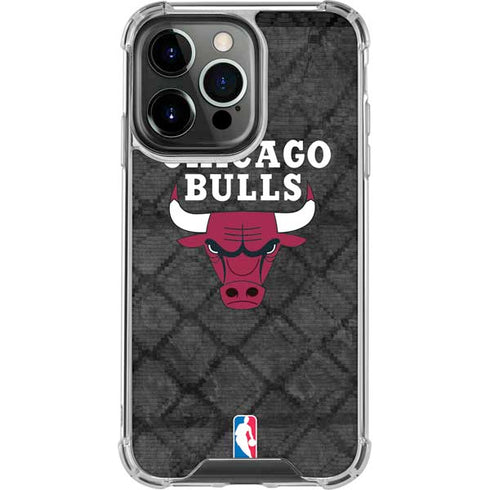 NBA Chicago Bulls Dark Rust iPhone 13 Pro Clear Case