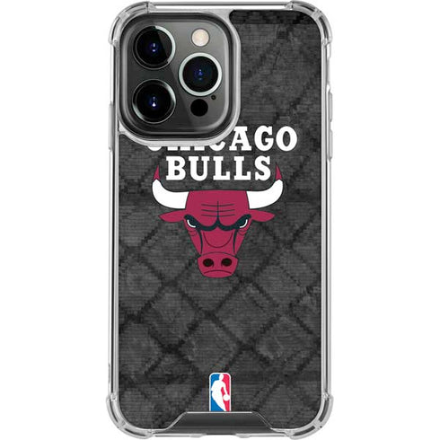 NBA Chicago Bulls Dark Rust iPhone 14 Pro Clear Case