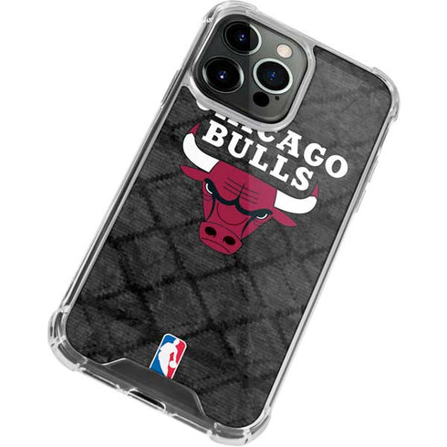 NBA Chicago Bulls Dark Rust iPhone 14 Pro Clear Case