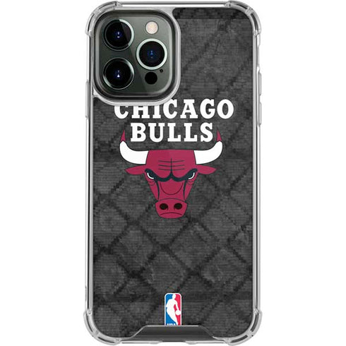 NBA Chicago Bulls Dark Rust iPhone 14 Pro Max Clear Case