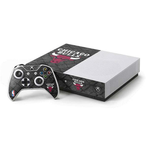 NBA Chicago Bulls Dark Rust Xbox One S Console and Controller Bundle Skin