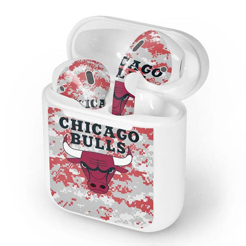 NBA Chicago Bulls Digi Camo Apple AirPods Skin
