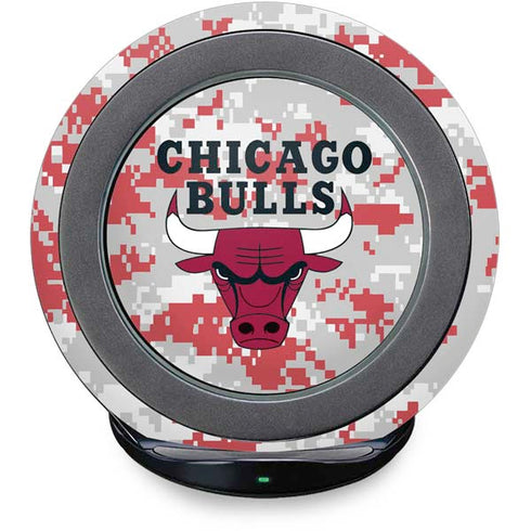 NBA Chicago Bulls Digi Camo Fast Charge Wireless Charging Stand Skin