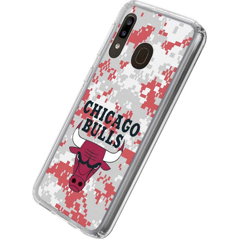 NBA Chicago Bulls Digi Camo Galaxy A20 Clear Case