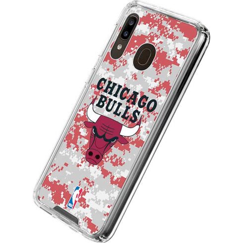 NBA Chicago Bulls Digi Camo Galaxy A30 Clear Case