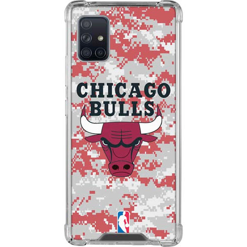 NBA Chicago Bulls Digi Camo Galaxy A51 5G Clear Case
