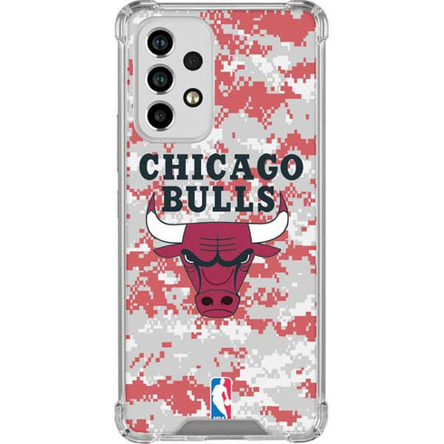 NBA Chicago Bulls Digi Camo Galaxy A53 5G Clear Case